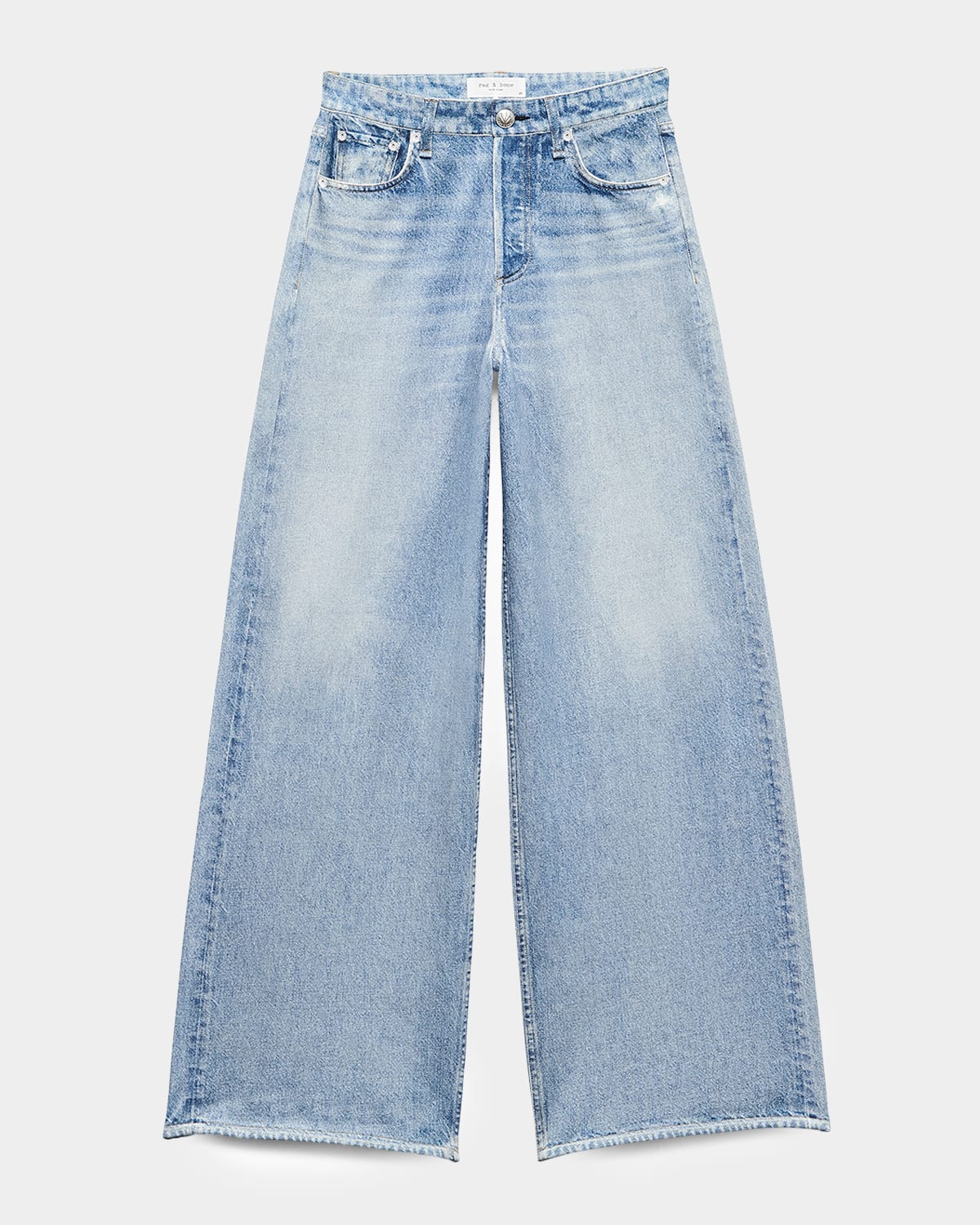 Rag & Bone Miramar Sofie Wide-leg Pants Cotton Terry In Blue