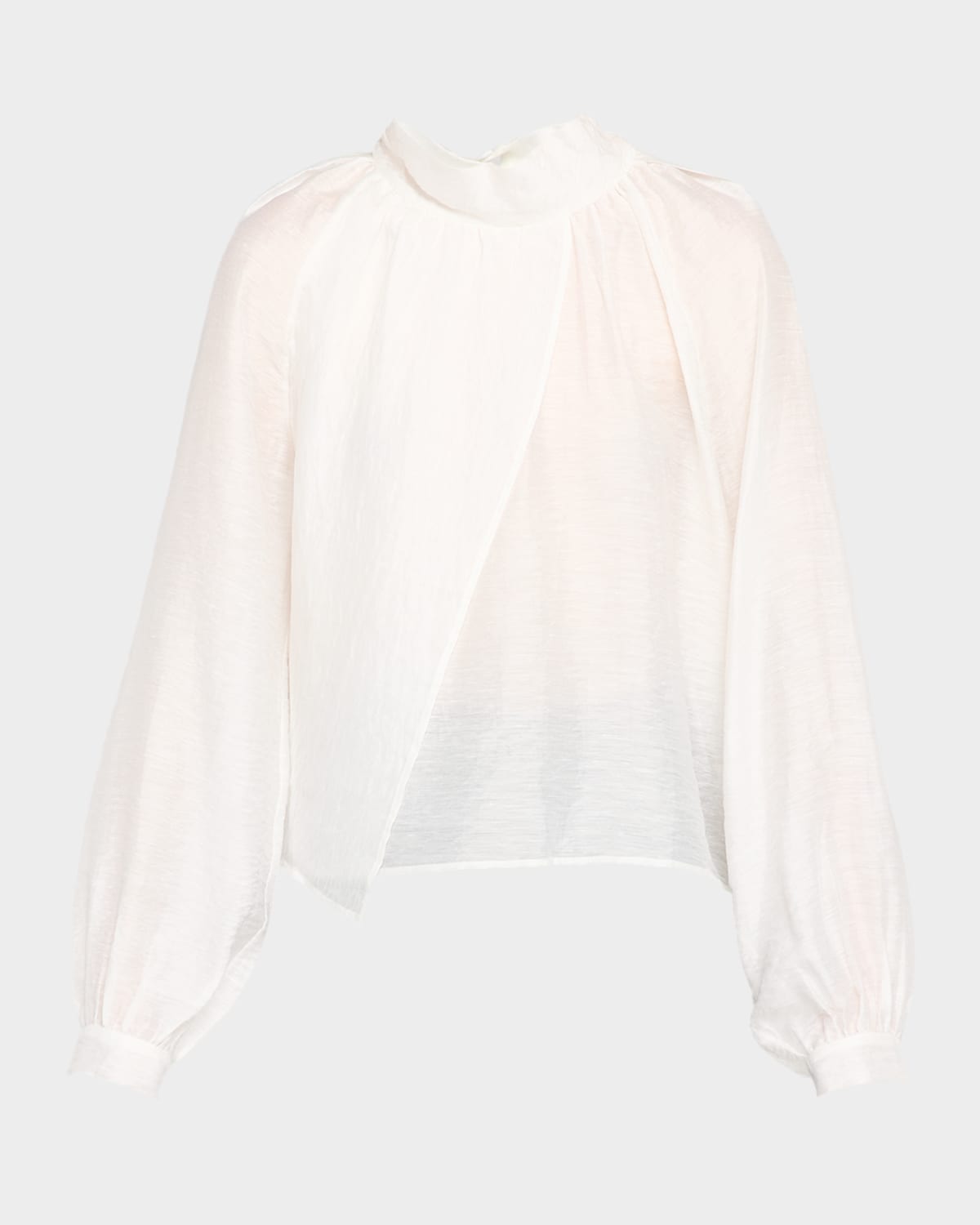 Iro Nahae Draped Overlap Blouse In White