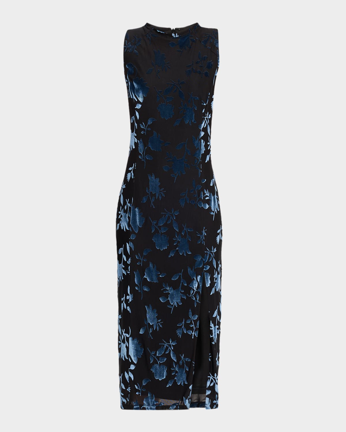 Hutch Darby Sleeveless Velvet Burnout Midi Dress In Multi