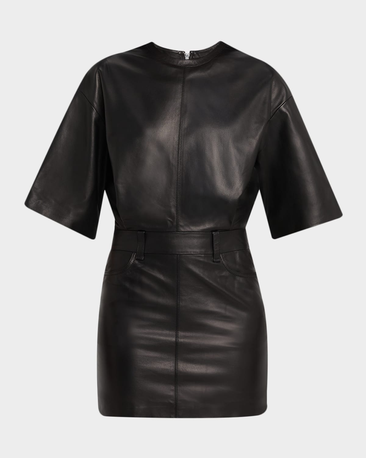 Iro Kenora Bodycon Leather Mini Dress In Black