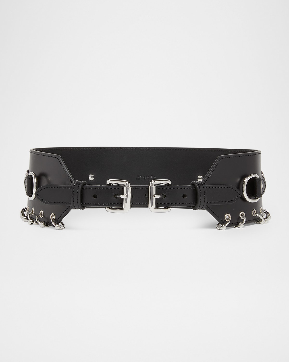 Isabel Marant Brighton Wide Leather Belt With Rings