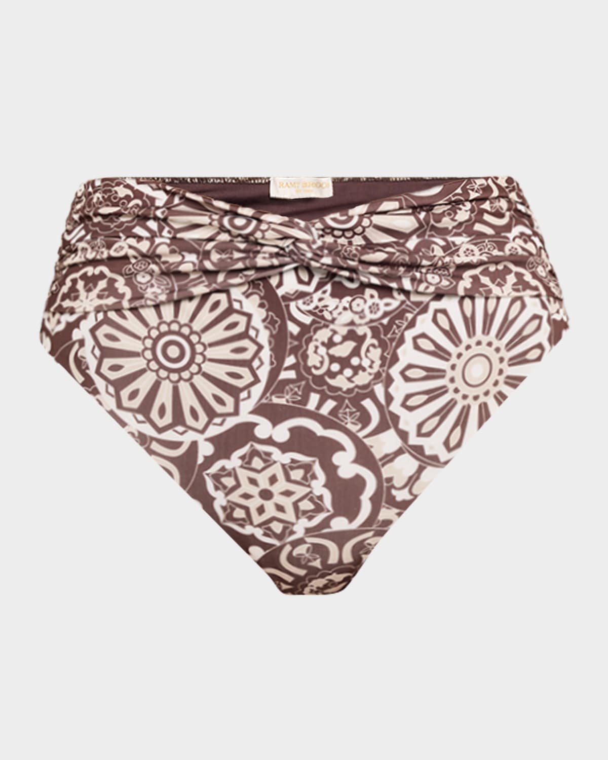 Ramy Brook Dina High-waist Bikini Bottoms In Burgundy