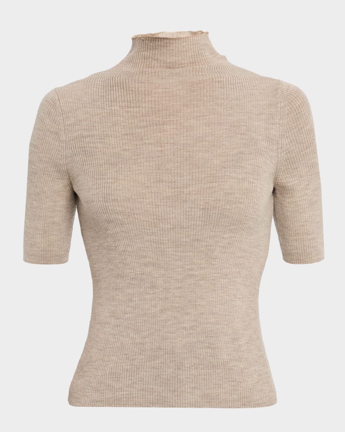 Veronica Beard Womens Oatmeal Melange Alastair Short-sleeves Wool Jumper In Animal Print