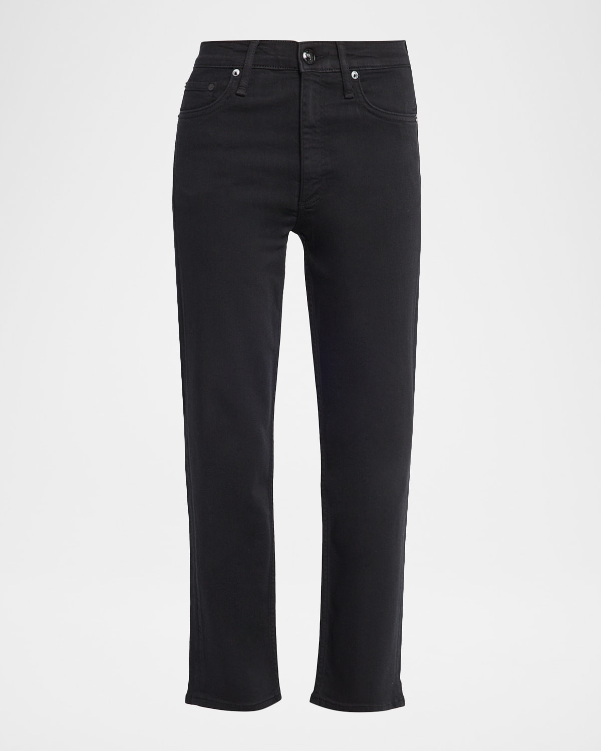 Rag & Bone Flexi Harlow Mid-rise Jeans In Black