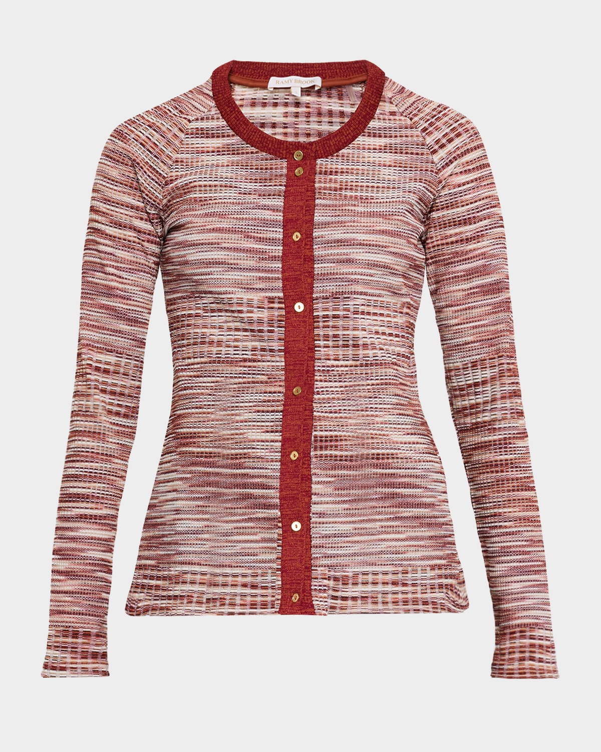 Ramy Brook Eddie Space Dye Cardigan In Multi