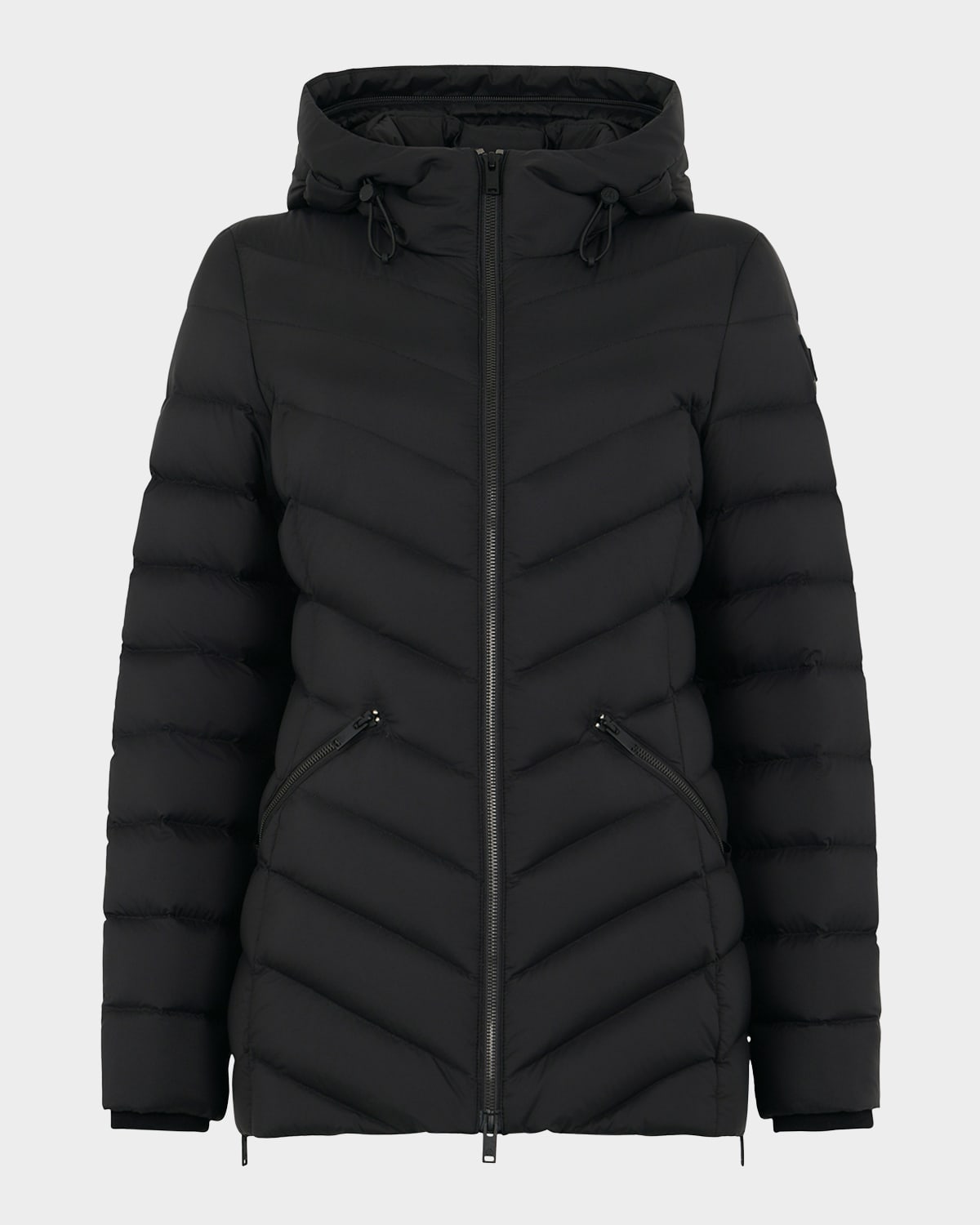 Moose Knuckles Rockcliff Hooded Down Puffer Jacket In Black