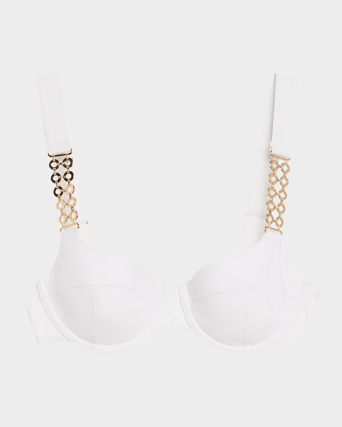 Ramy Brook Iryna Embellished Underwire Bikini Top In White