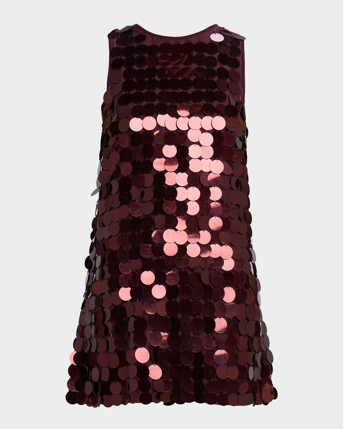 Ramy Brook Roxana Sleeveless Paillette Mini Shift Dress In Burgundy