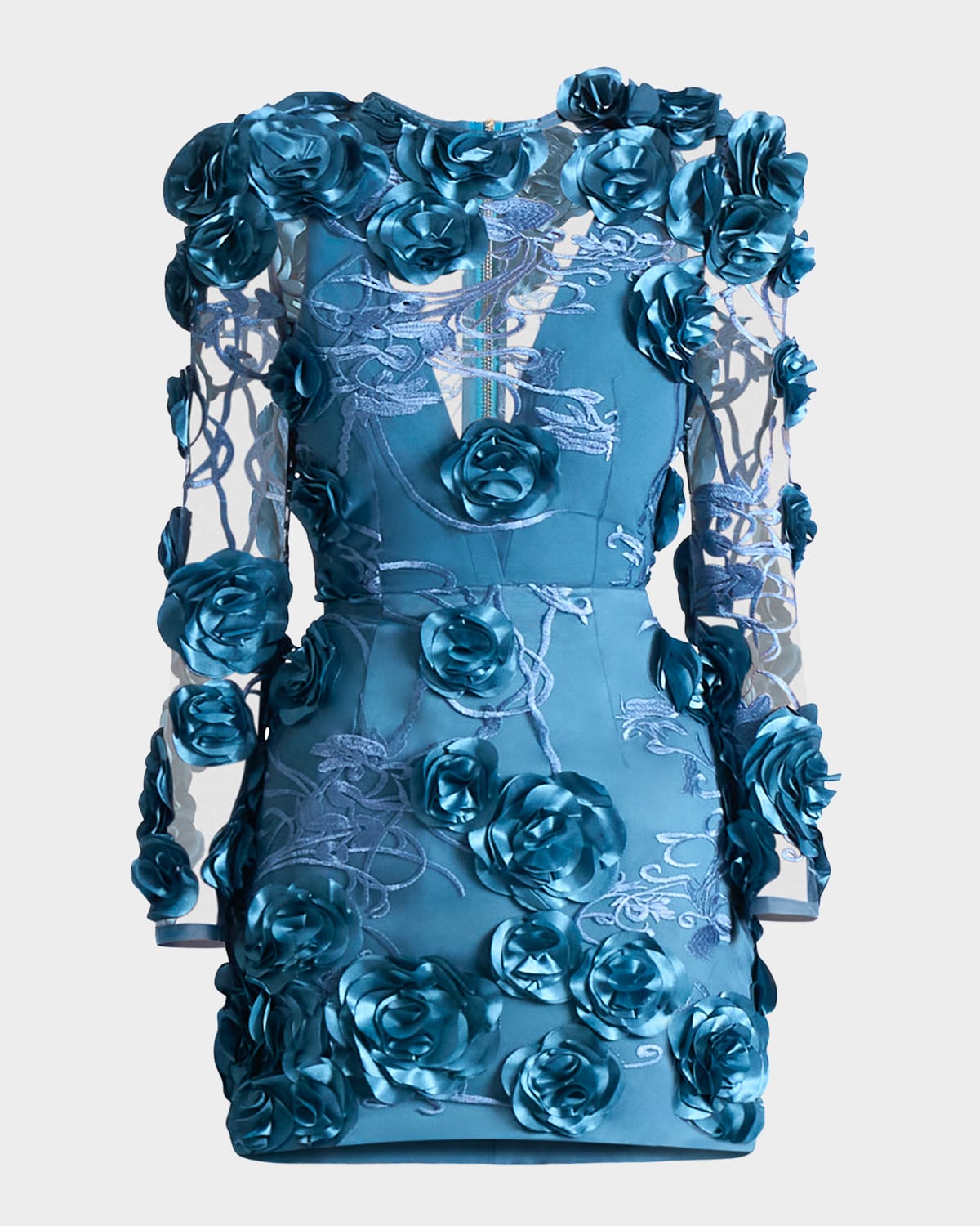 ZHIVAGO Aonia Floral Mesh Lace Mini Dress