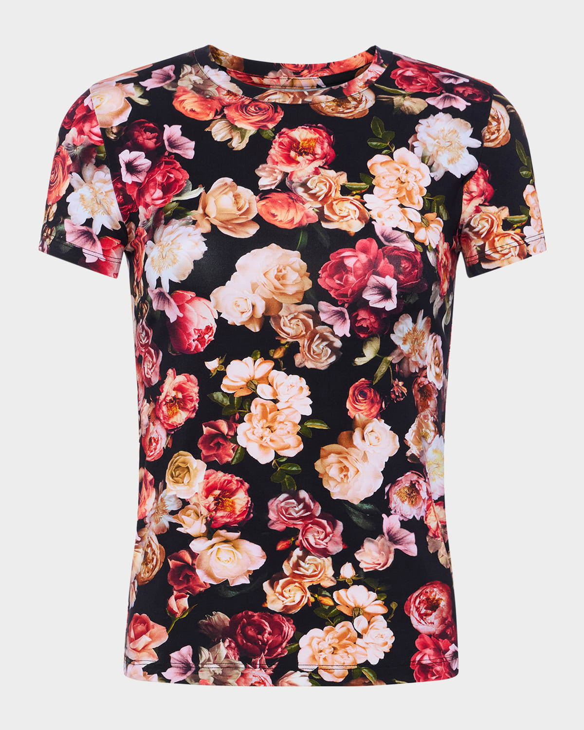 L'agence Ressi Short-sleeve Floral Tee In Multi