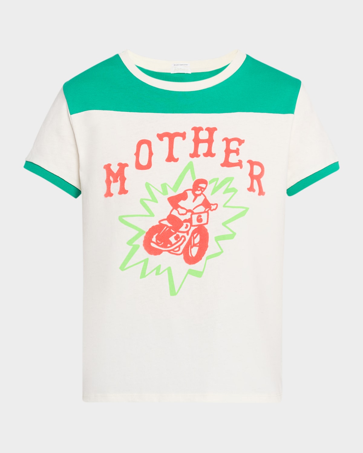 Mother The Lil Baller Moto Man T-shirt In White