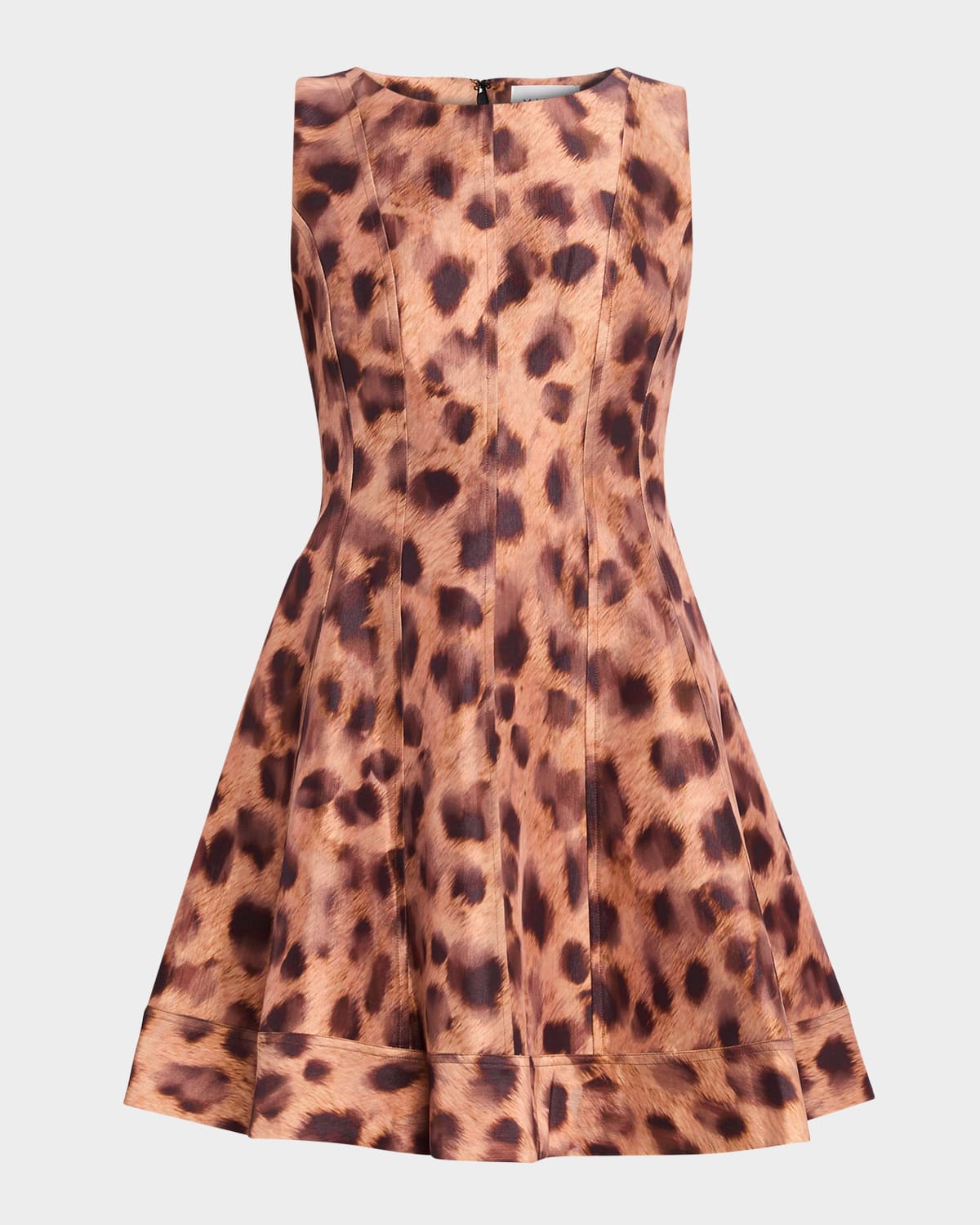 Milly Poppy Leopard-Print Taffeta Mini Dress