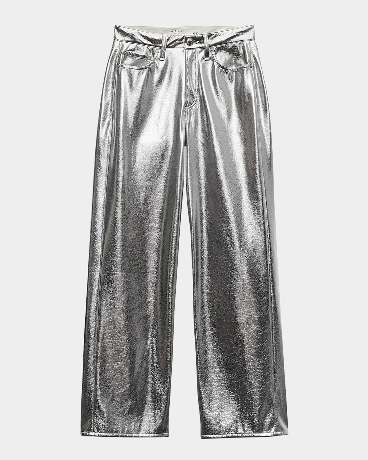 Rag & Bone Logan High Waist Faux Leather Wide Leg Pants In Multi