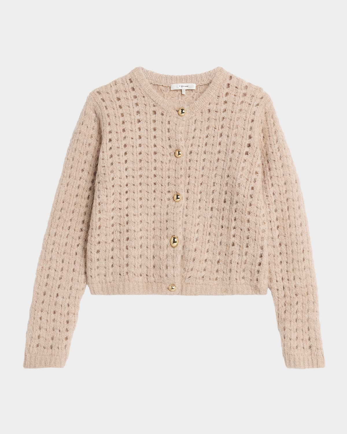 Frame The Plush Cardigan In Neutral