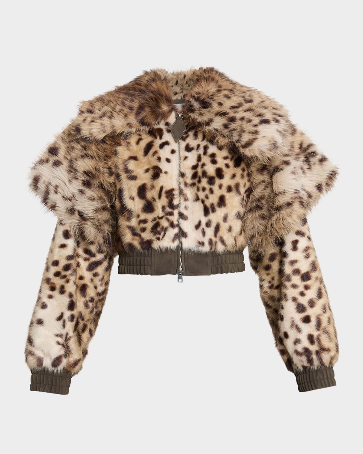 Aknvas Valde Faux Fur Bomber Jacket In Multi