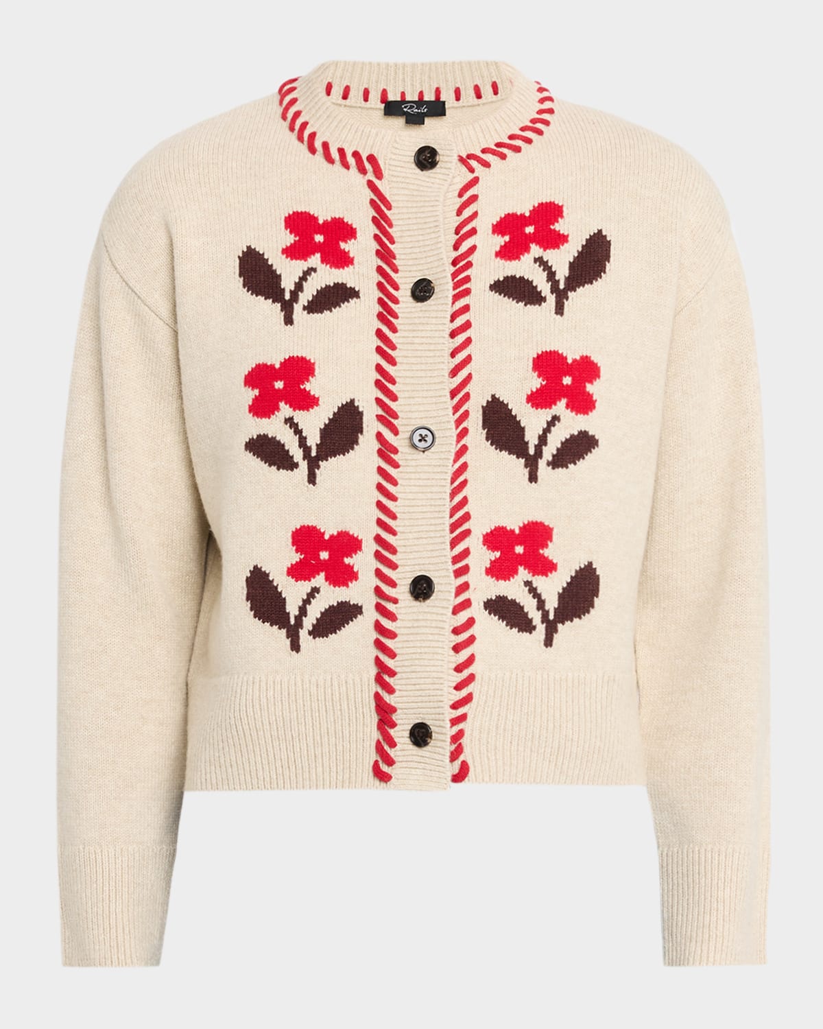 Rails Mavie Floral Heritage Cardigan In Neutral
