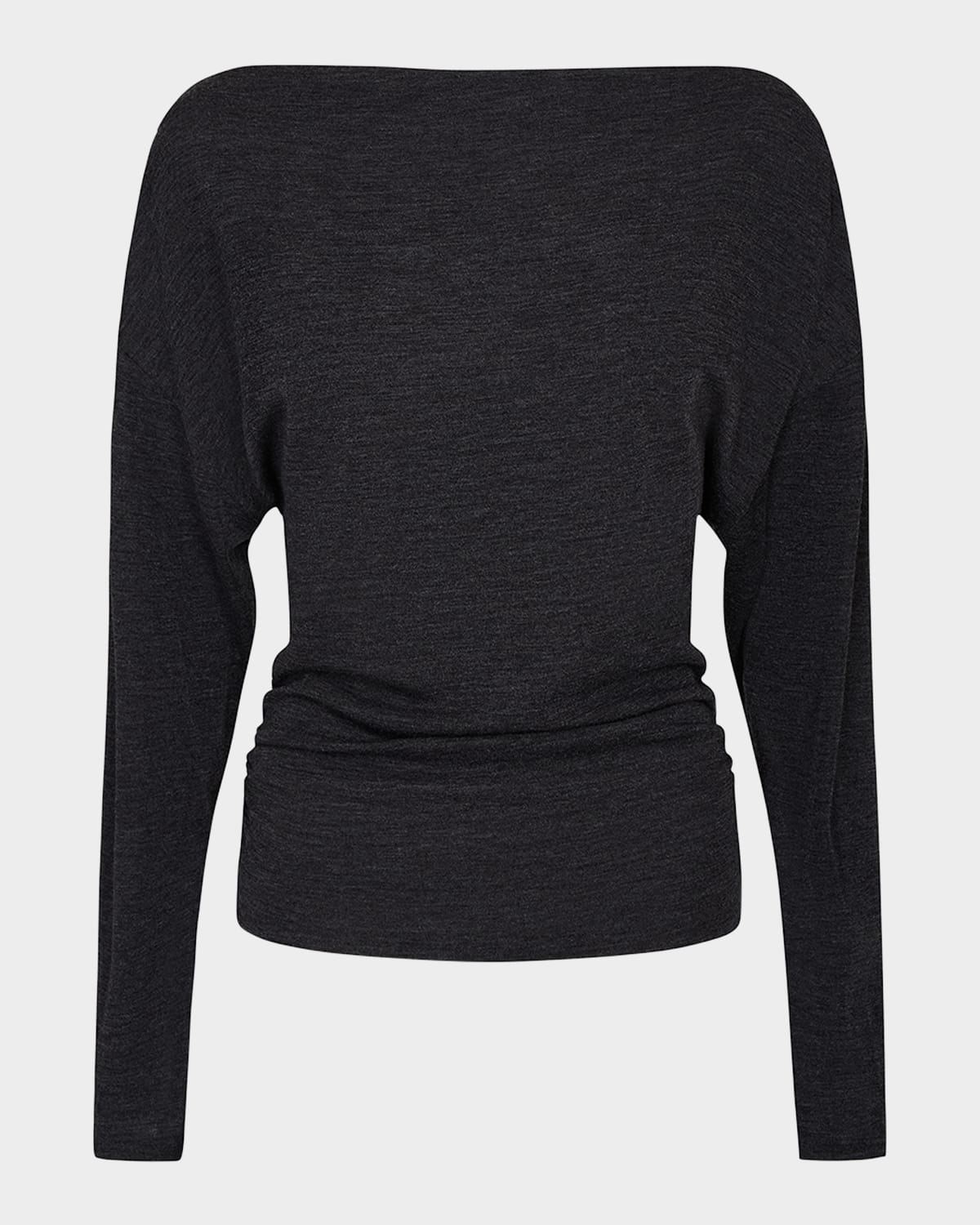 Vince Draped High-neck Top In Animal Print