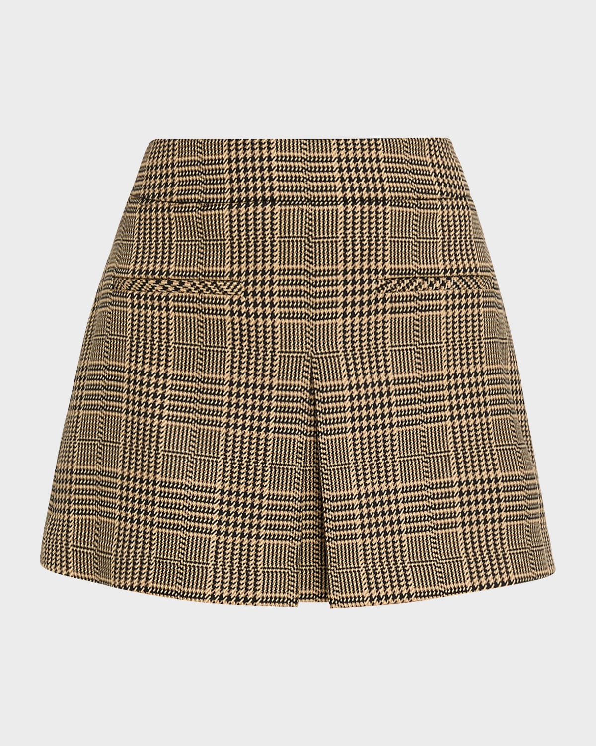 Veronica Beard Pavaline Houndstooth Mini Skirt In Black