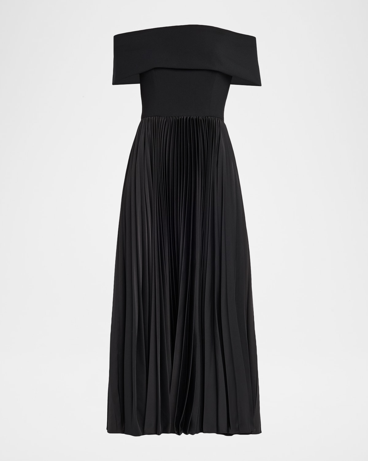 Hutch Plus Size Stockton Off The Shoulder Pleated Dress In Black