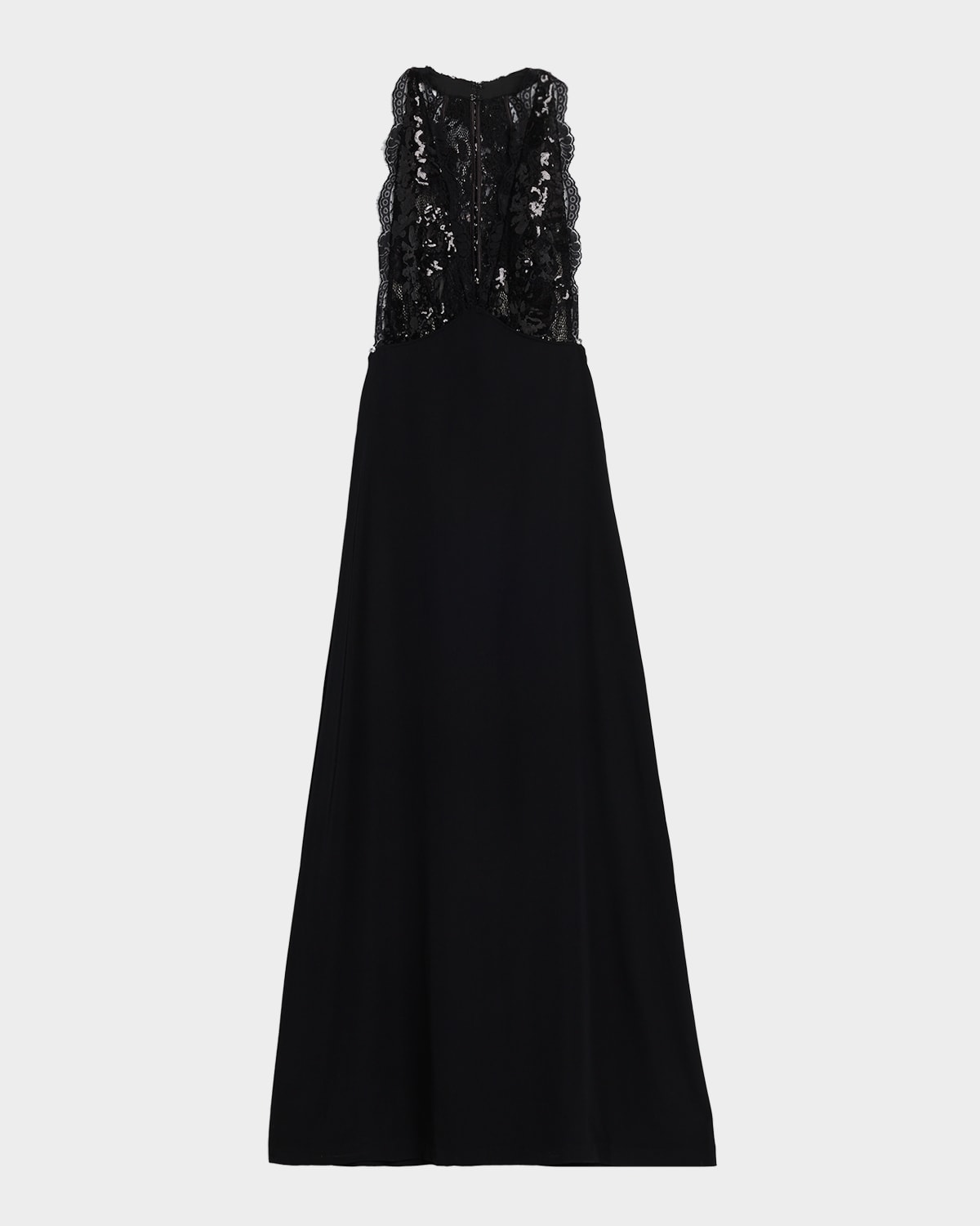 Ramy Brook Chantal Sequined Plunging Cutout Gown In Black