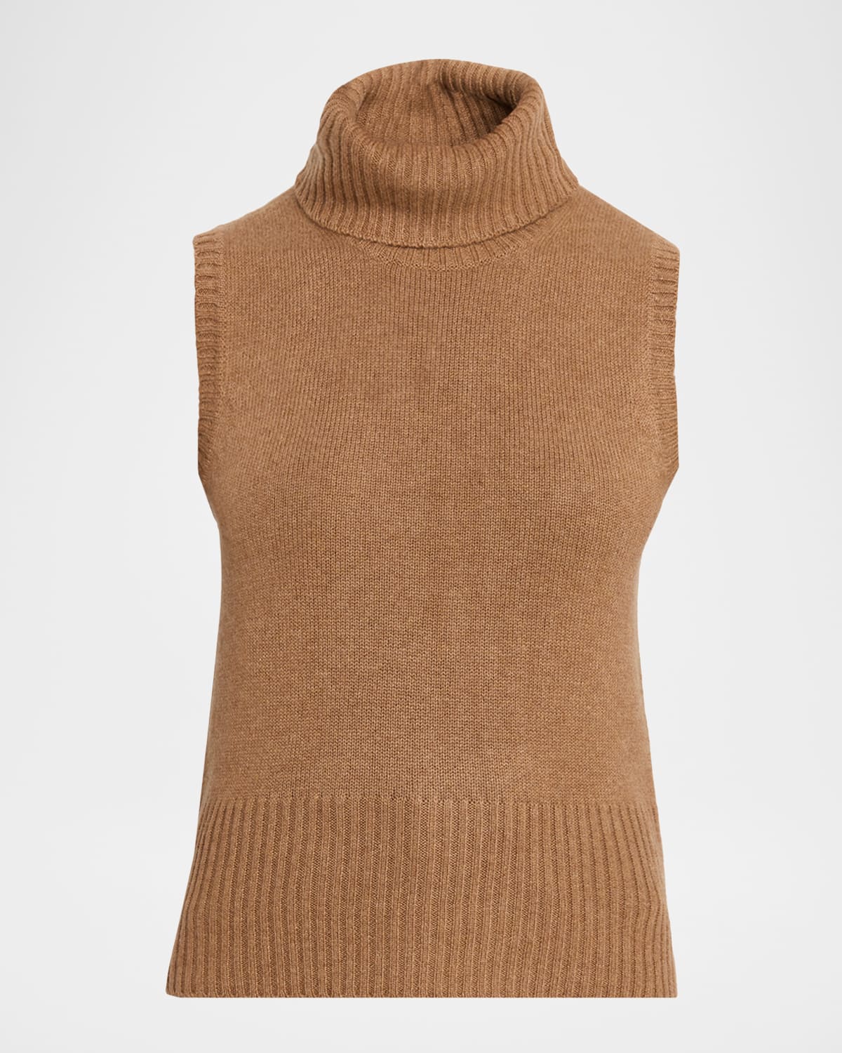 Veronica Beard Mazzy Cashmere Sleeveless Turtleneck Sweater