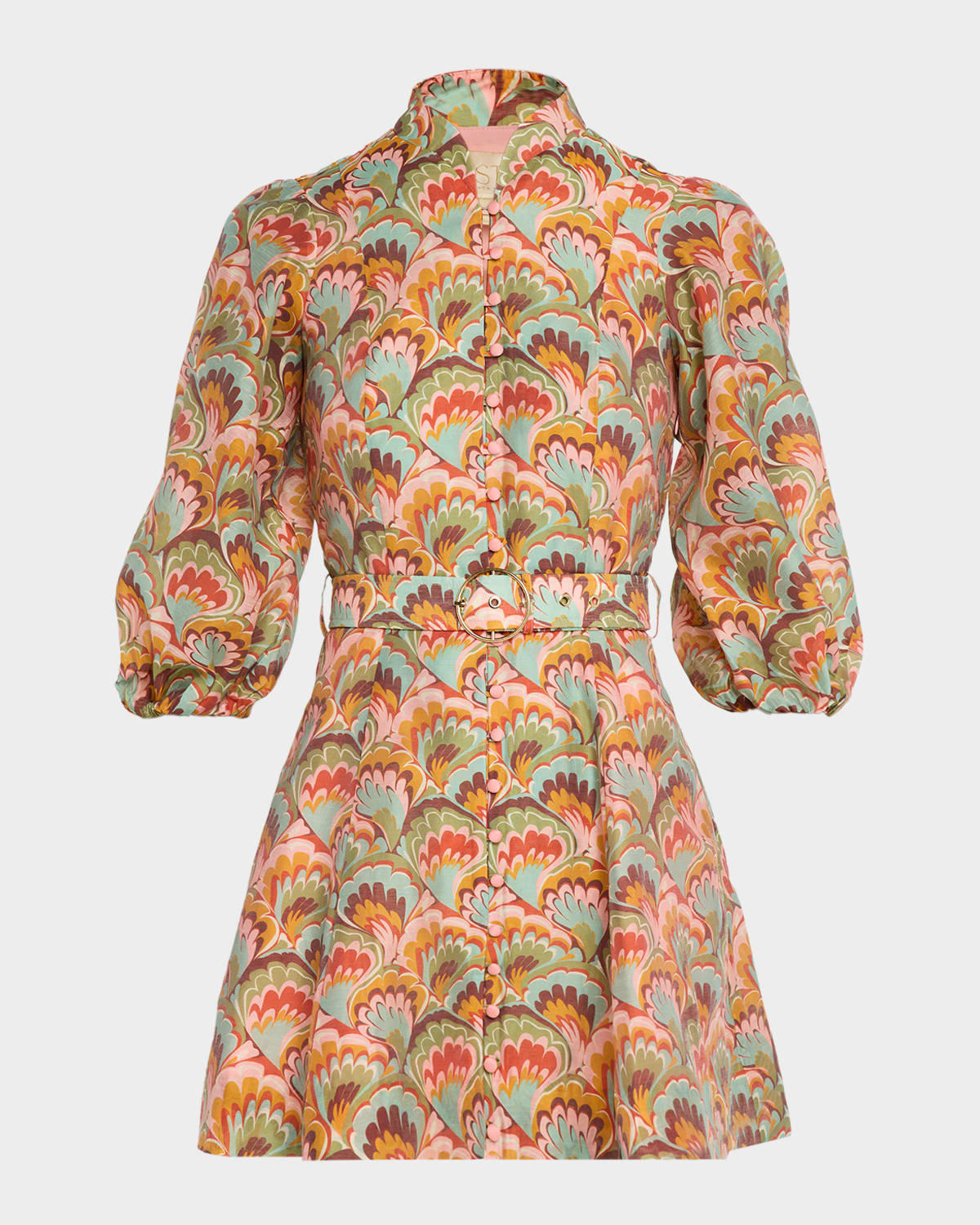 Mestiza New York Valencia Belted Fit & Flare Mini Dress In Multi