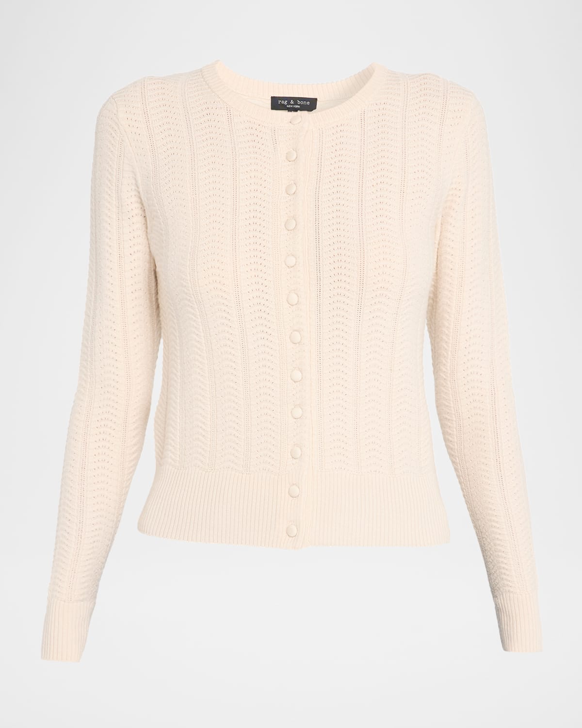 Rag & Bone Francesca Merino Cardigan In Neutral