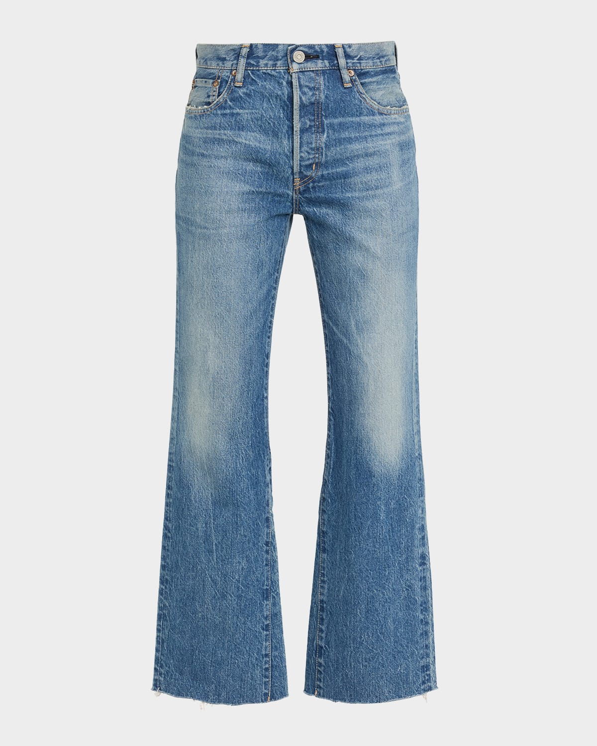 Moussy Vintage Atlantis Remake Flare Jeans In Blue