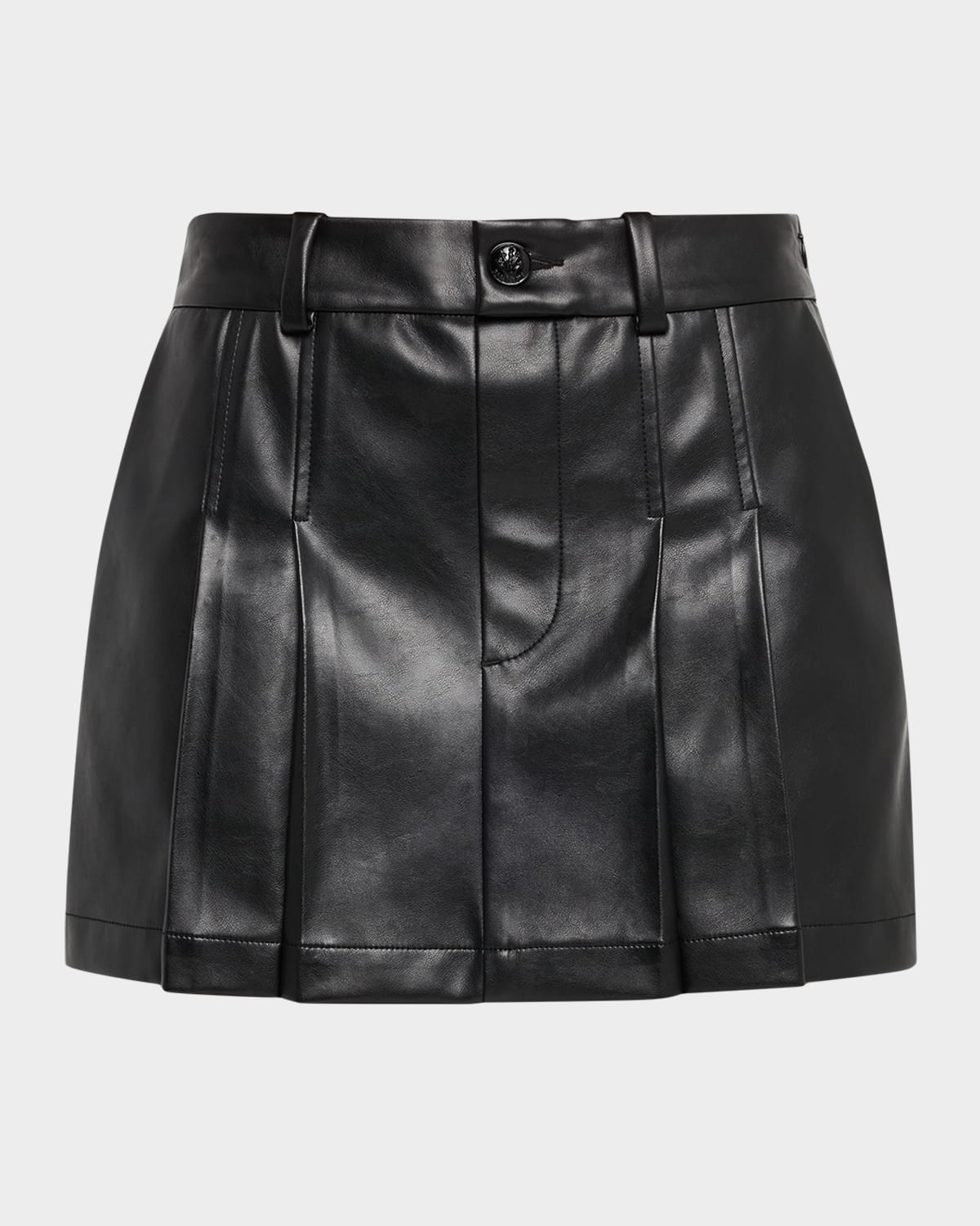 Rag & Bone Esme Faux Leather Skort In Black