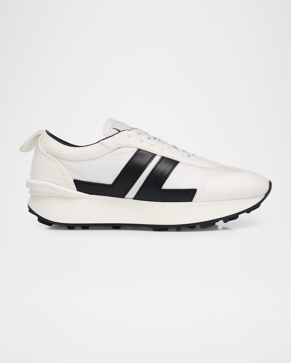 Lanvin Bumpr Nylon And Suede Sneakers In White
