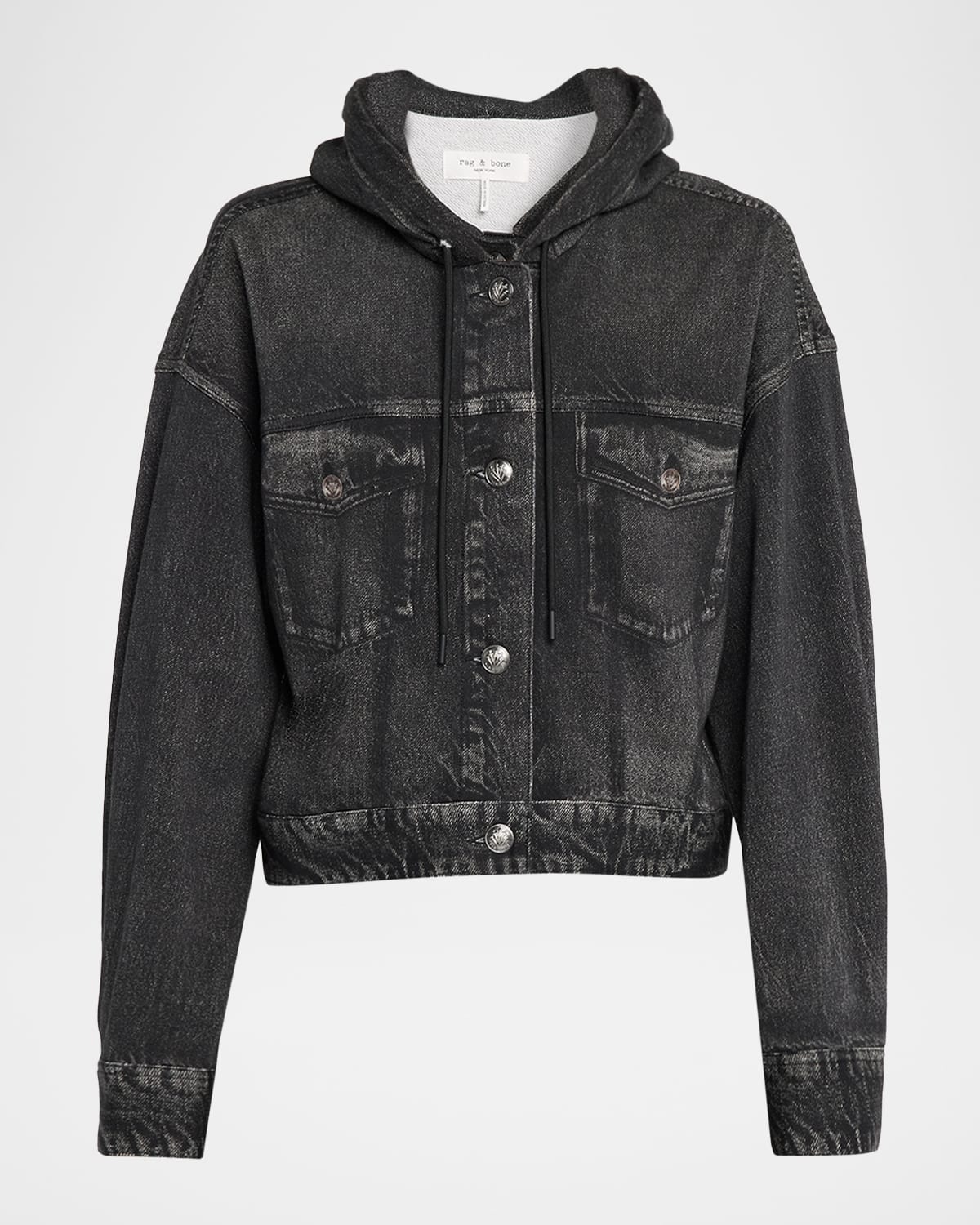 Rag & Bone Miramar Cotton-terry Hoodie In Black
