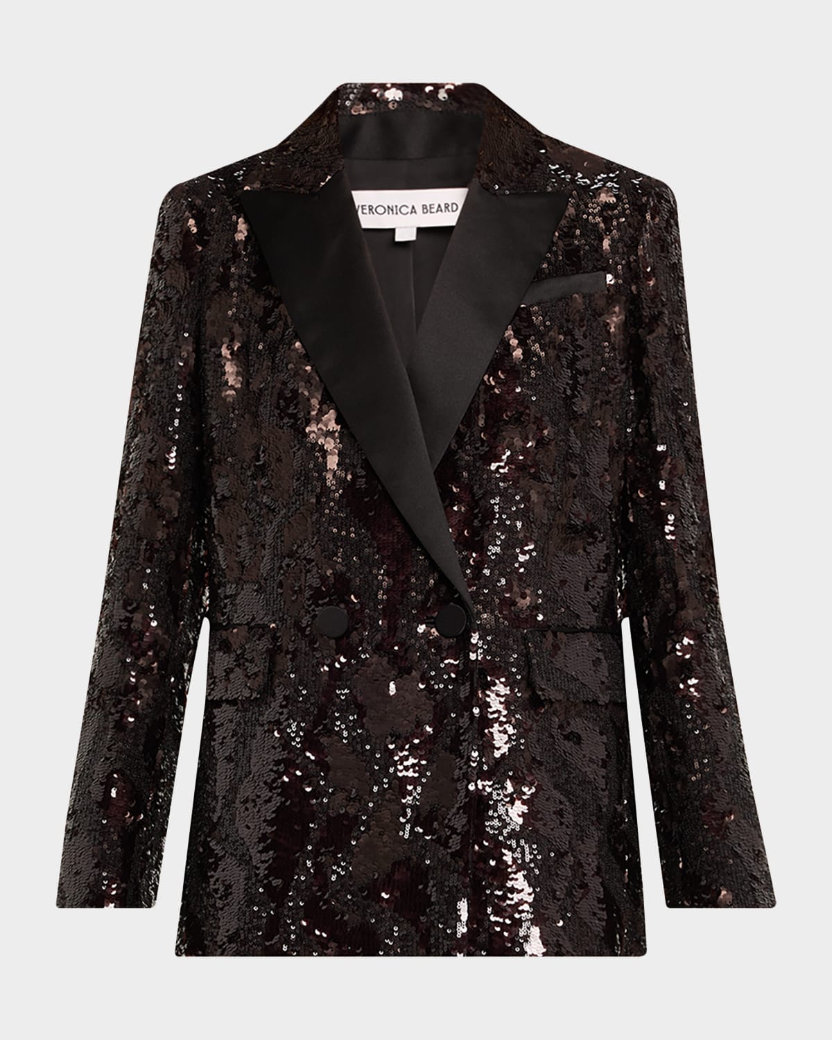 Veronica Beard Sevyn Sequined Jacket In Brown