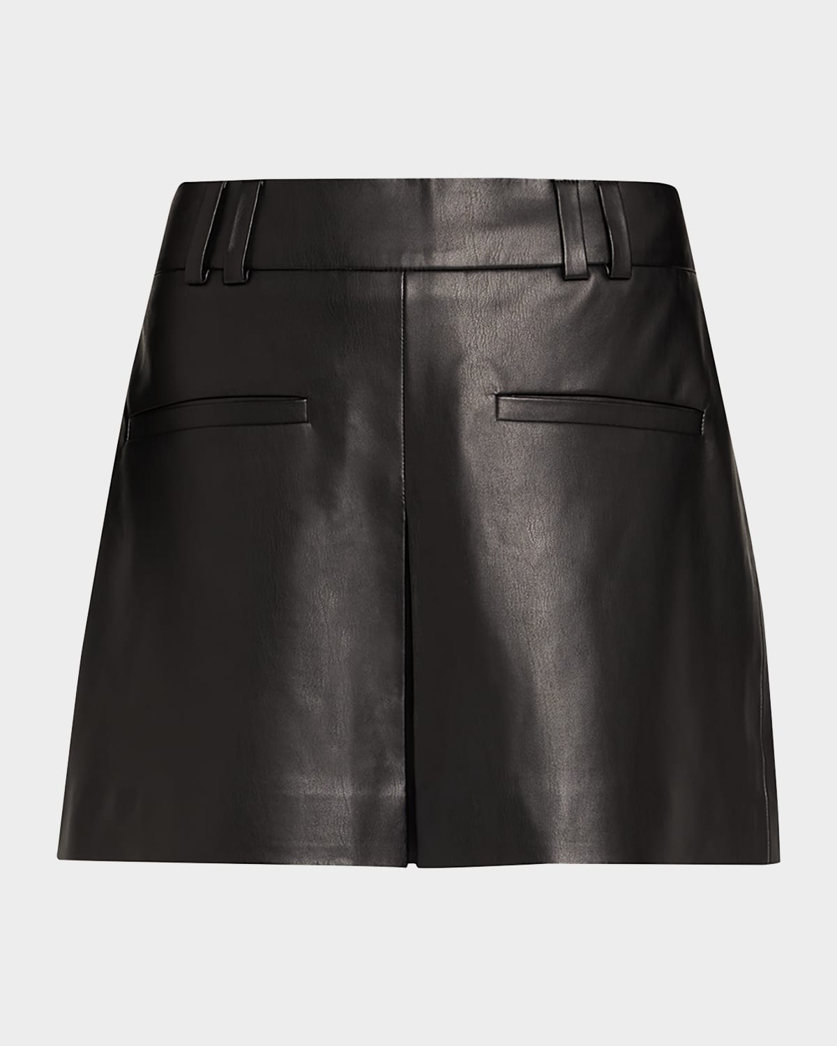 Veronica Beard Pavaline Vegan Leather Mini Skirt In Black