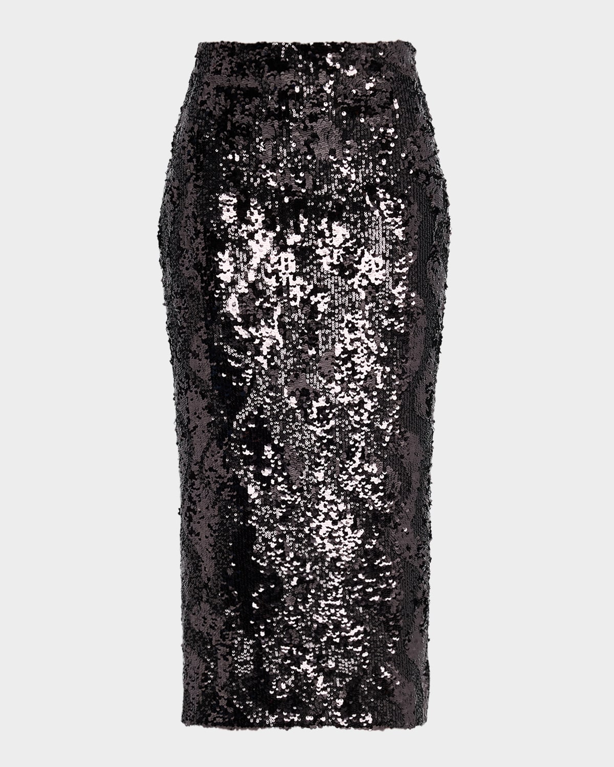 Veronica Beard Koa Sequined Midi Skirt In Black