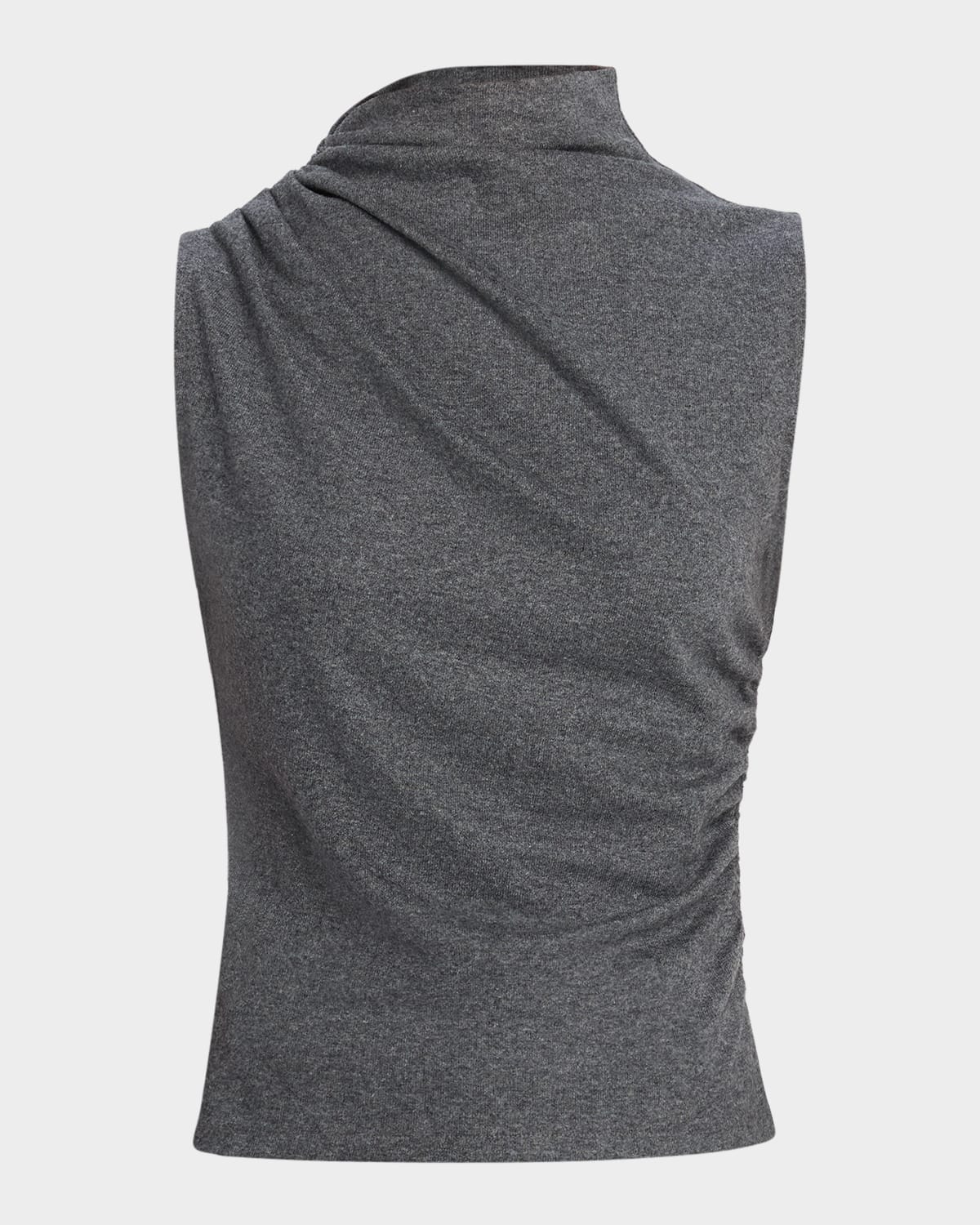 Veronica Beard Mylie Mock-neck Tank Top In Gray