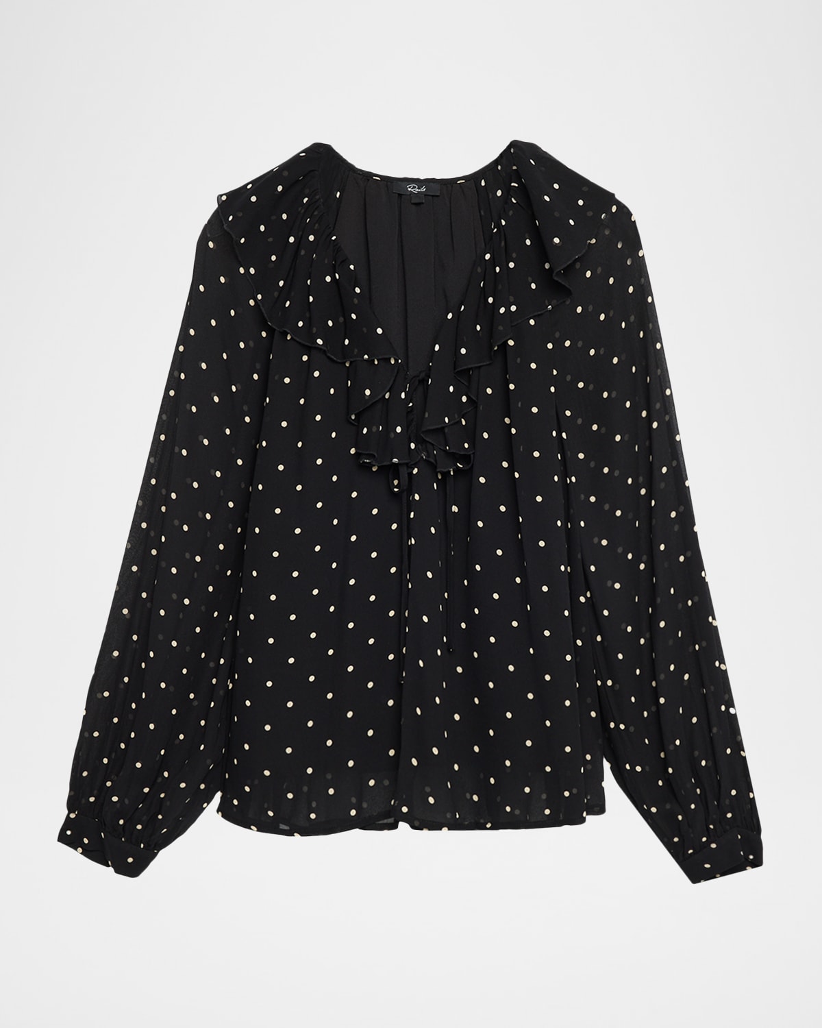 Rails Honora Polka-dot Chiffon Blouse In Multi