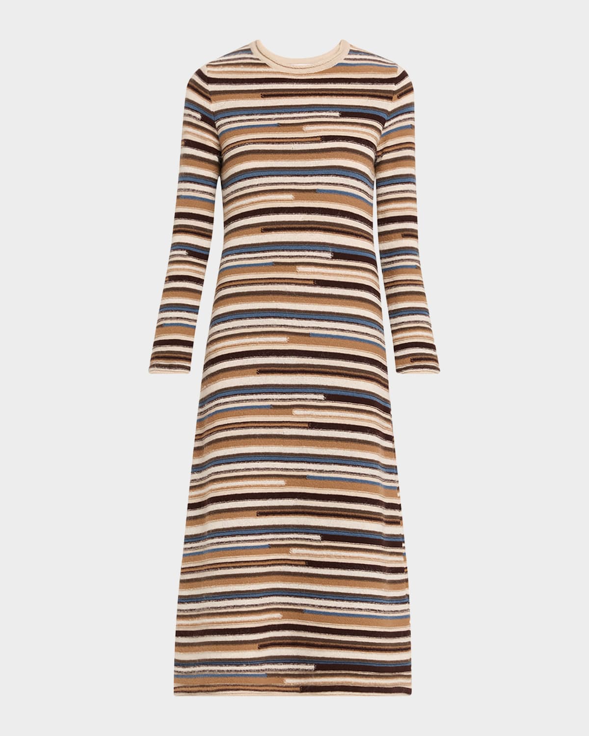 Veronica Beard Sanders Striped Knit Midi Dress