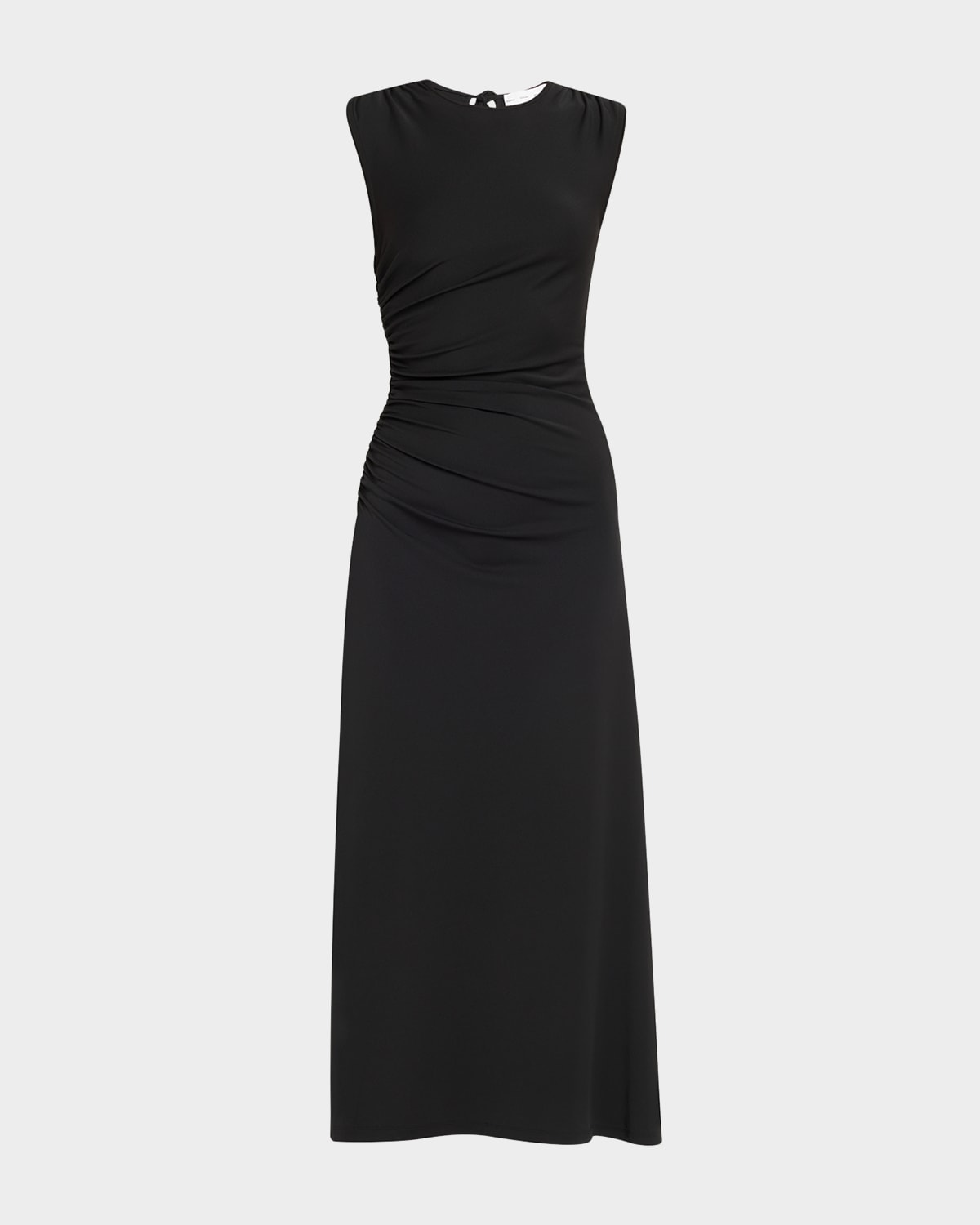 Proenza Schouler Mimi Ruched Crepe Dress In Black