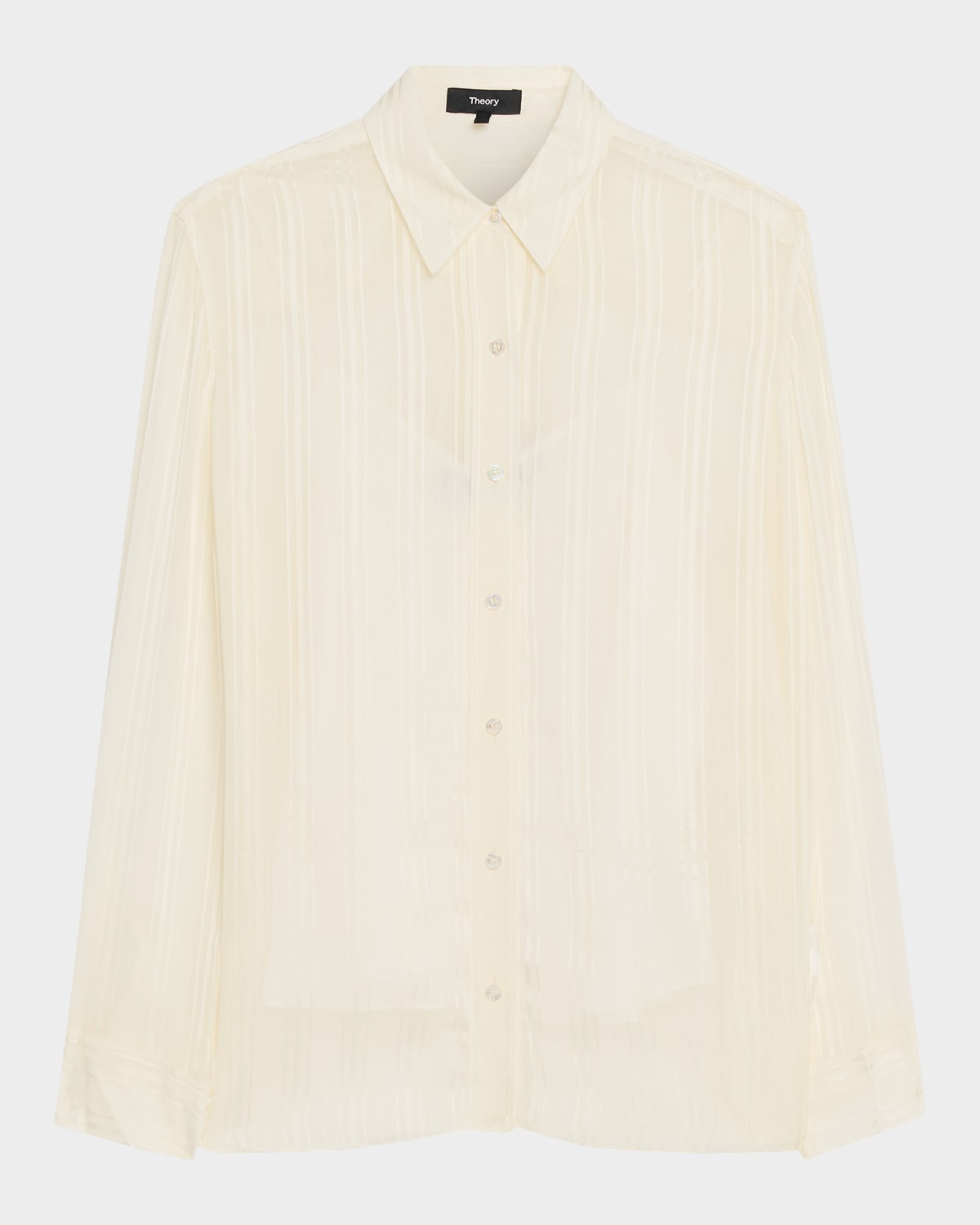 Theory Classic Button-front Shirt In Animal Print