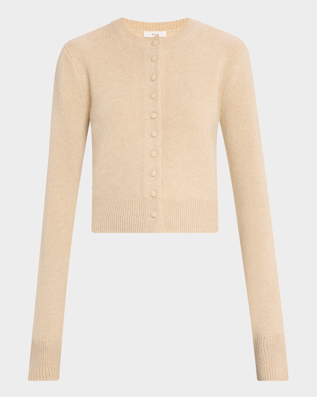 A.l.c Skyler Cashmere Crewneck Cardigan In Brown