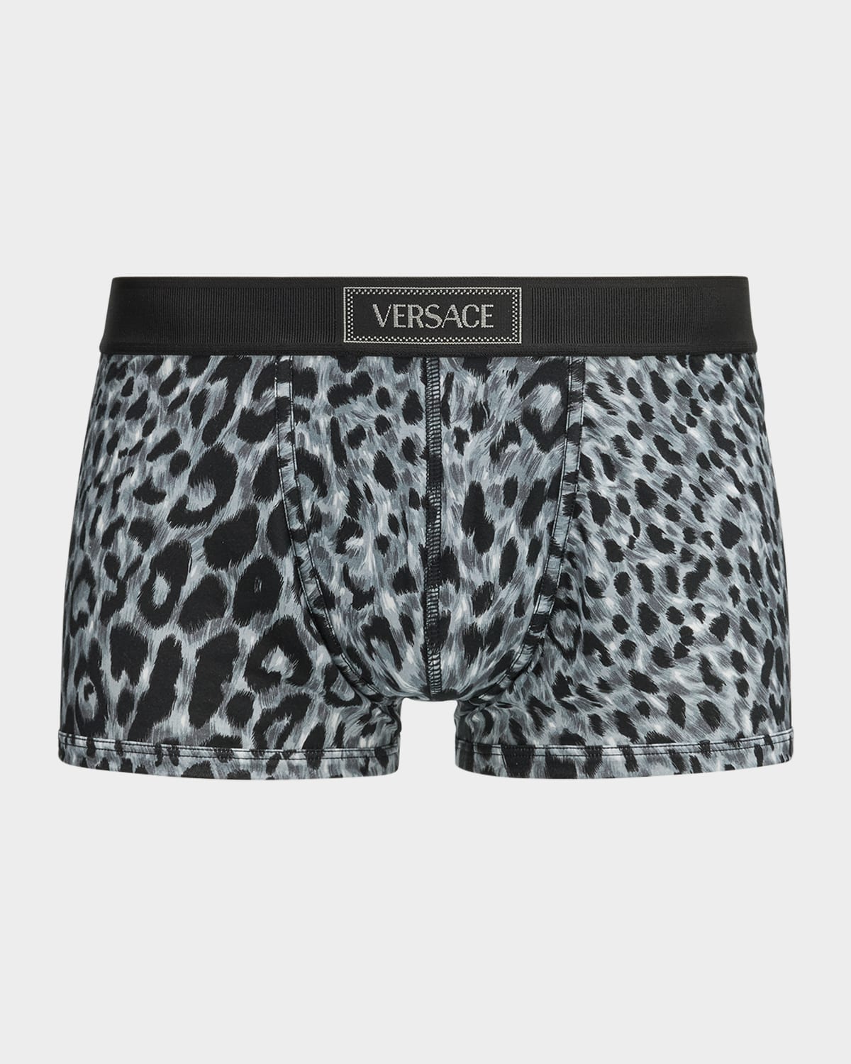 Versace Men 's Leopard Vintage Logo Trunks