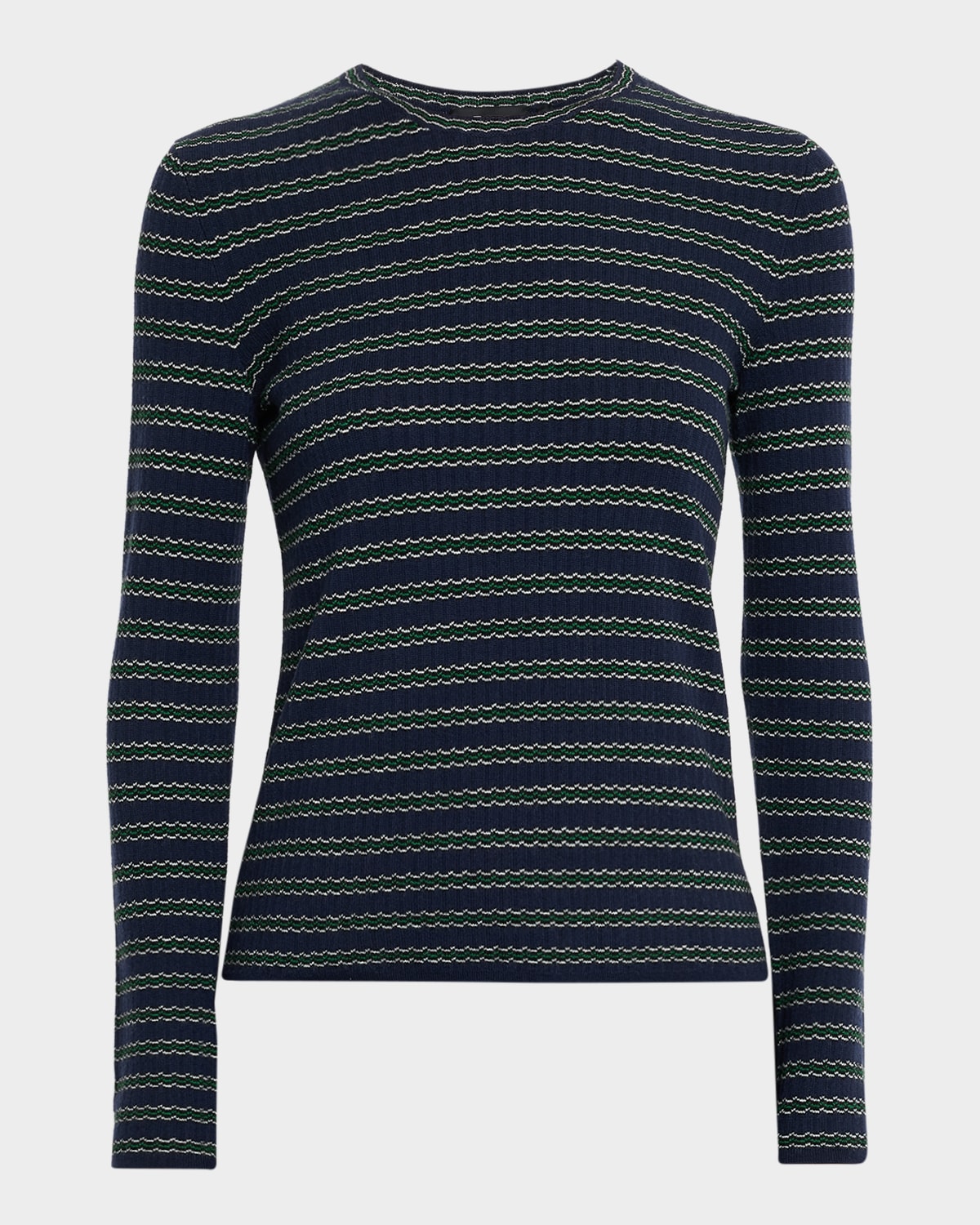 Theory Stripe Long-sleeve Top In Blue