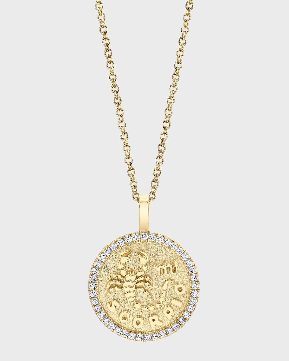18k Yellow Gold Leaf Necklace with Diamonds