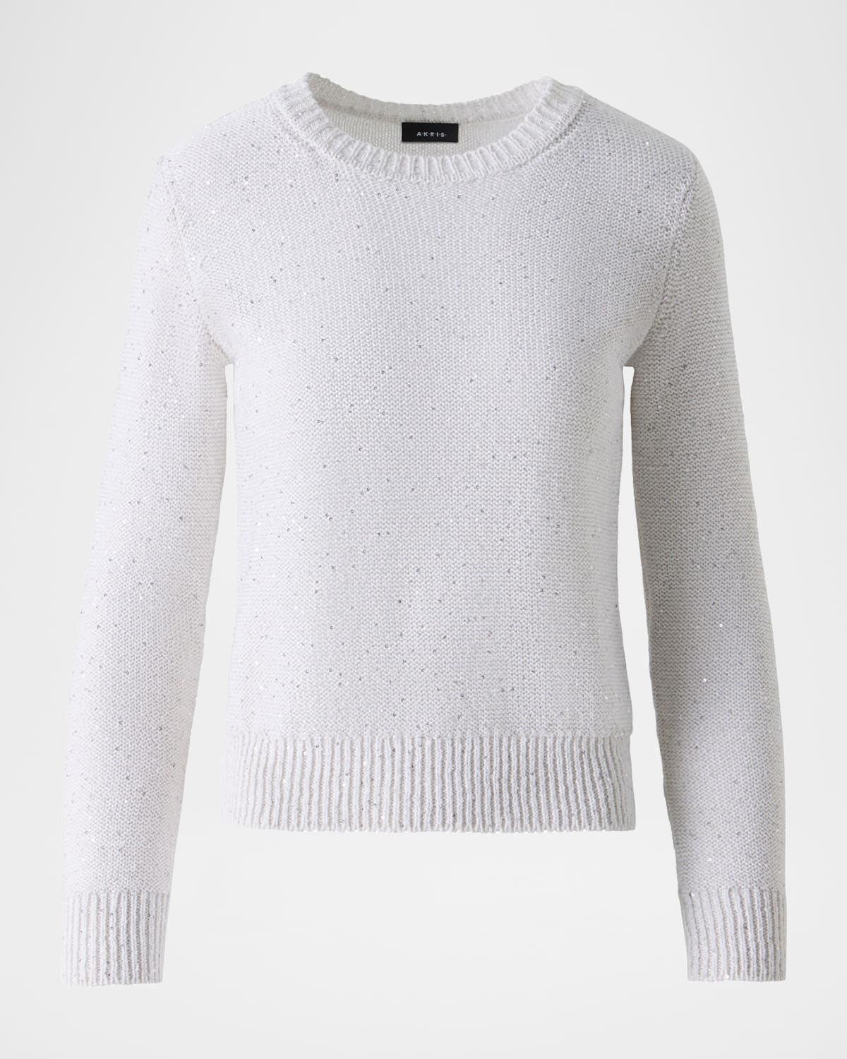 Akris Linen-Blend Sequin Sweater