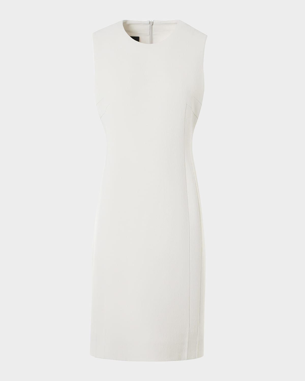 Akris Wool Crepe Sheath Dress In White