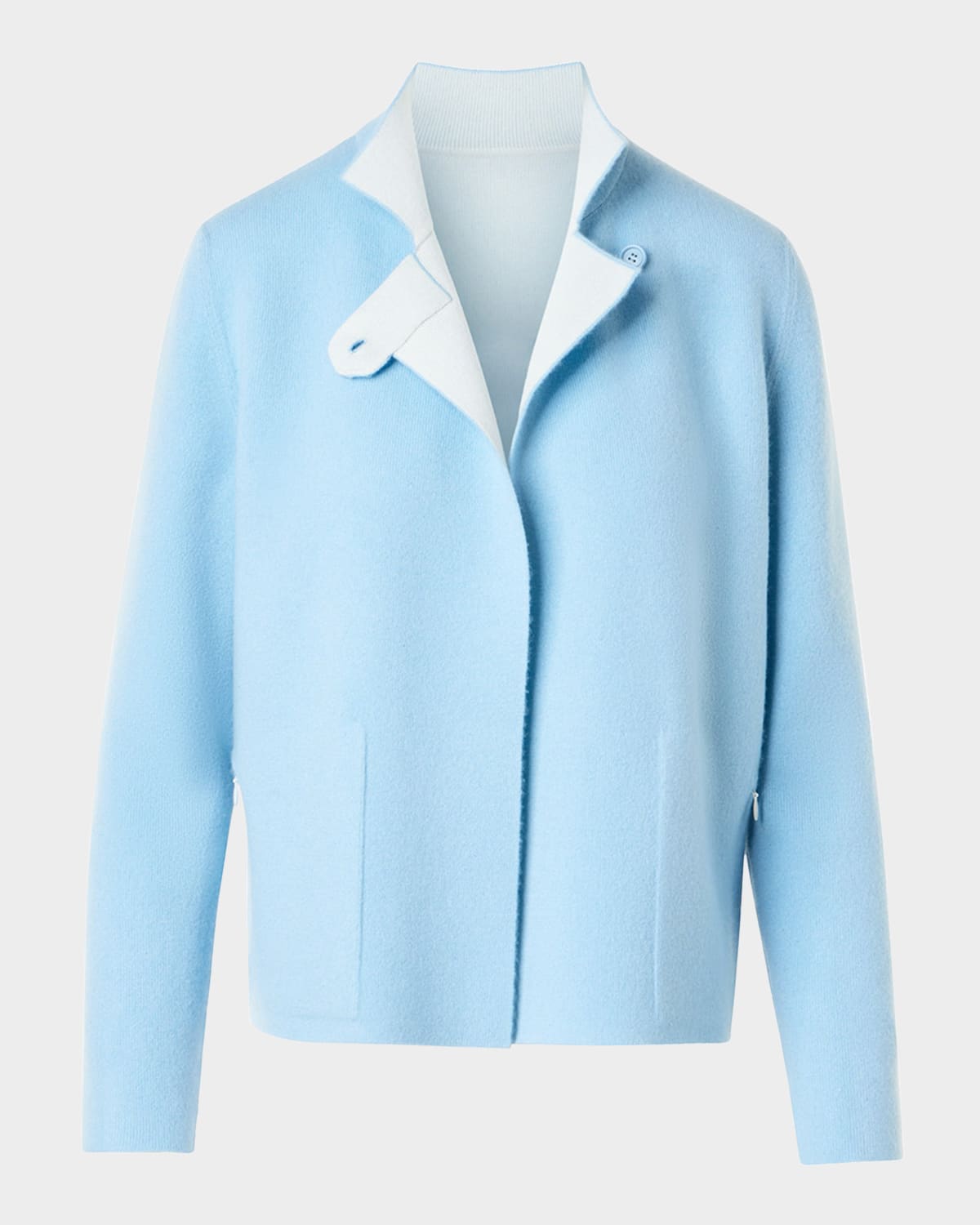 Akris Reversible Cashmere Single-breasted Jacket In Multi