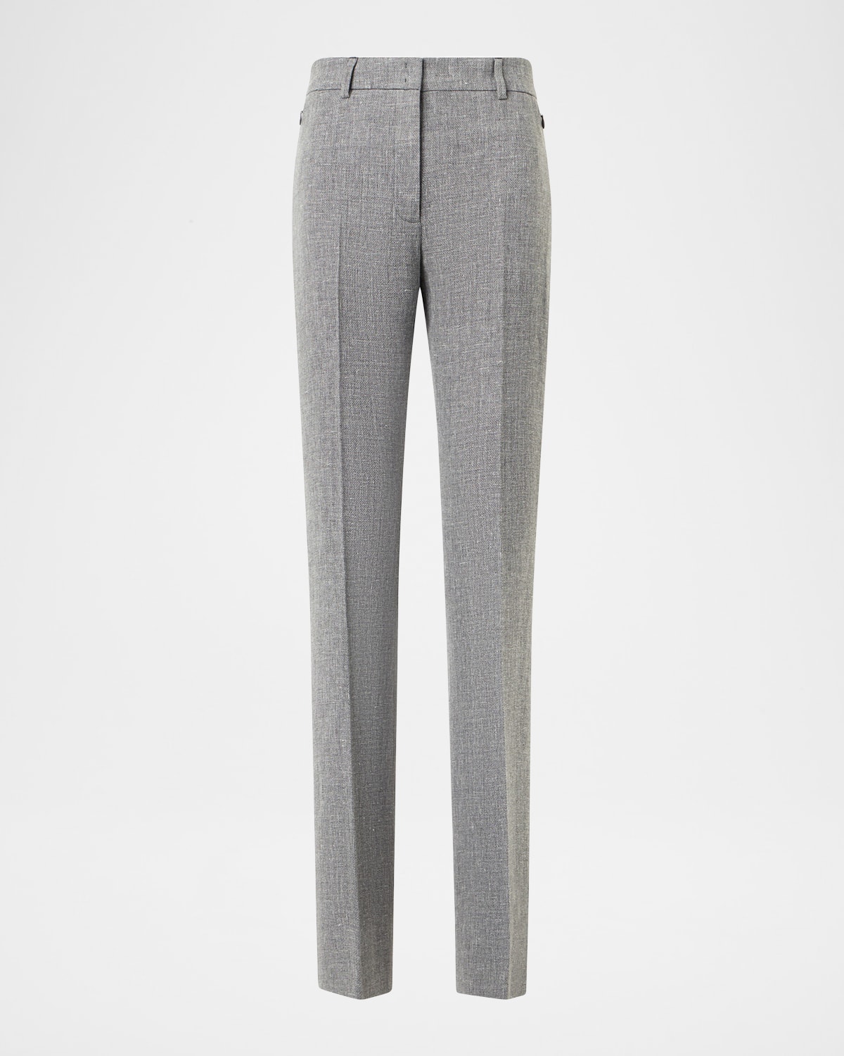Akris Marilyn Linen-Wool Straight-Leg Pants