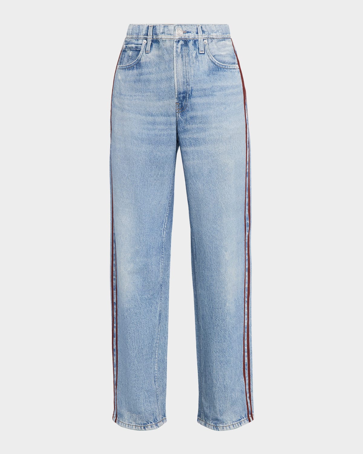 Rag & Bone Womens Raily Miramar Terry Sofie Wide-leg Cotton-jersey Jeans In Blue