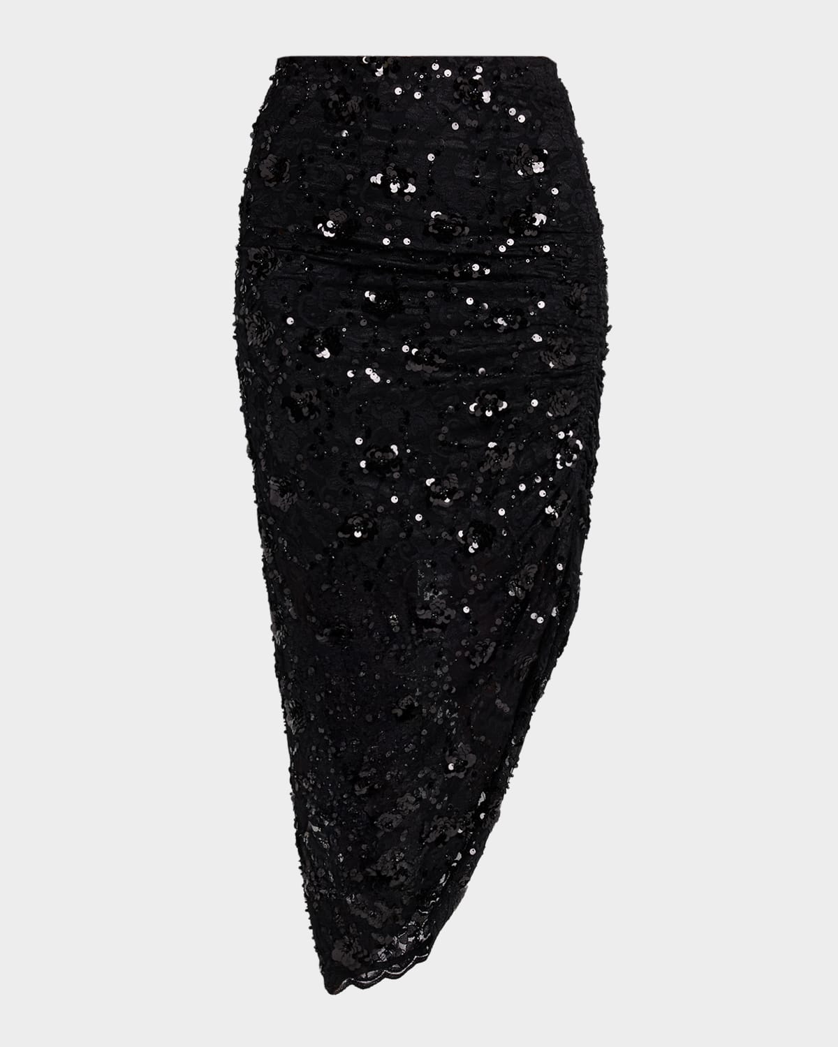Generation Love Nellia Sequined Asymmetric Skirt In Black