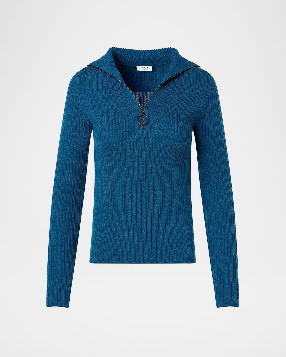 Akris punto Rib Knit Quarter-Zip Sweater